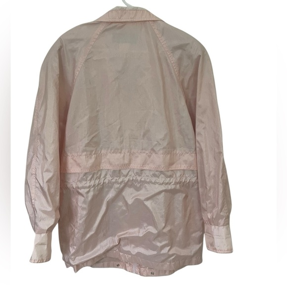 Vintage Izzy 1980/90’s Pink Full Zip Windbreaker Rain Jacket Size Large Y2K EUC - Picture 2 of 6